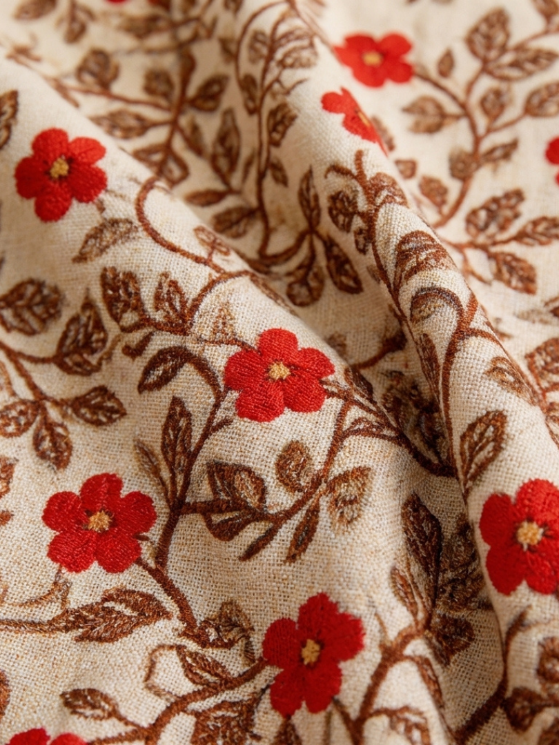 Lyra | Elegant Floral V-Neck Midi Dress