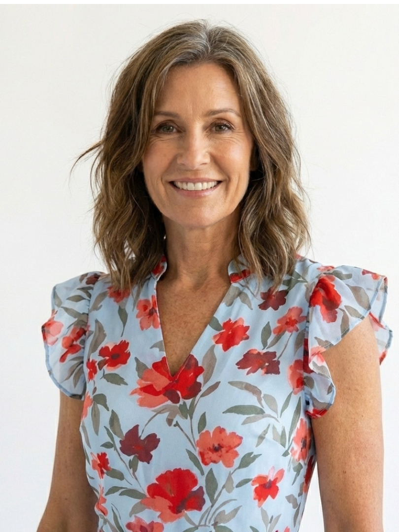 Lila | Floral V-Neck Tiered Midi Dress