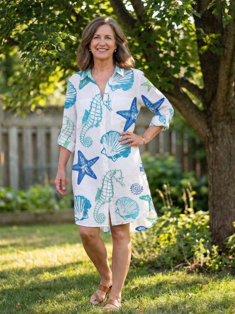 Noemi | Long Sleeve Tie Dye Shirt Dress