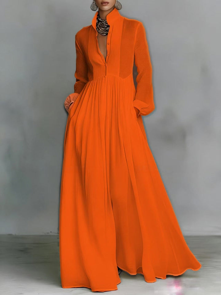 Serena | Flowing Button-Front Maxi Dress