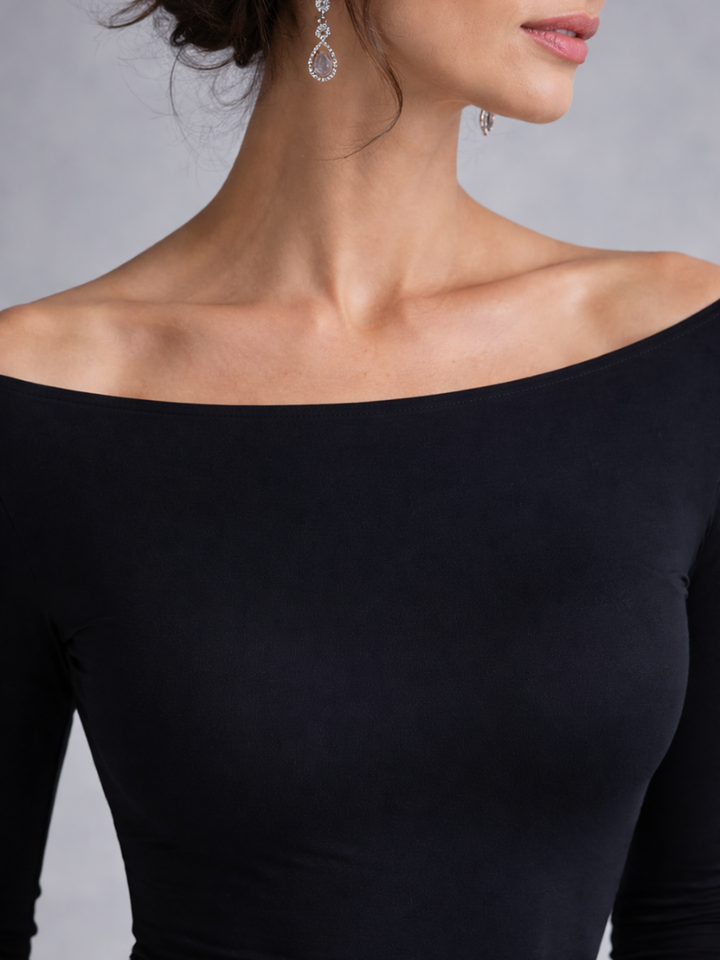 Maris | Draped Long Sleeve Maxi Dress